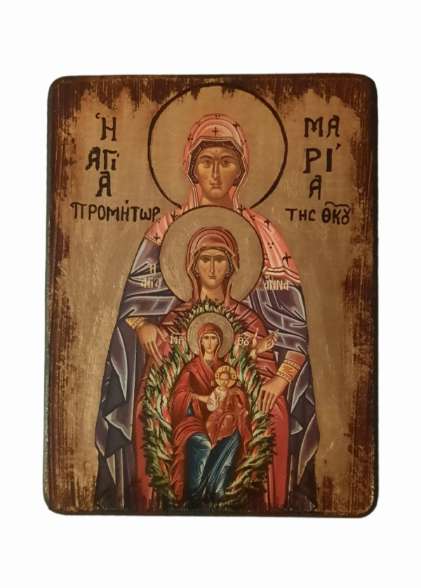 Εικόνα σε MDF με γάζα, φύλλο χρυσού και τεχνική παλαίωσης