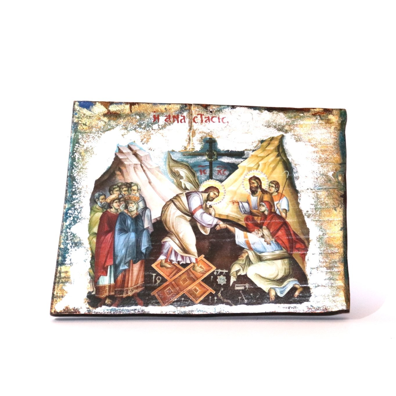 Επιζωγραφισμένη εικόνα μικτής τεχνικής